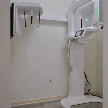 Orthodontic imaging area with advanced digital X-ray equipment at Pappas Orthodontics.